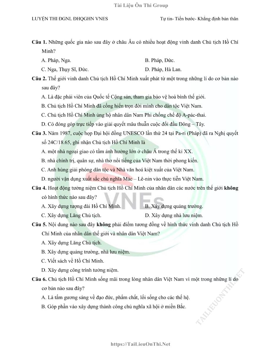 Ảnh minh họa cho LUYỆN ĐỀ THI MÔN LỊCH SỬ HSA