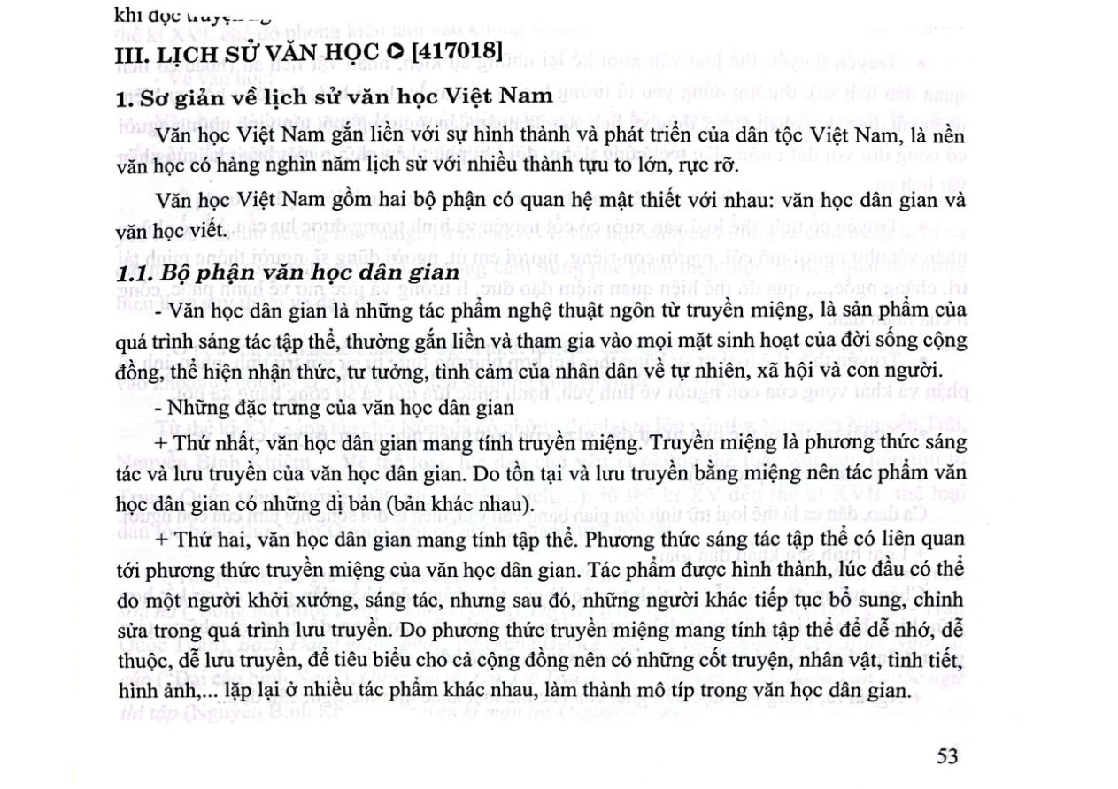 Ảnh minh họa cho HỆ THỐNG KIẾN THỨC VĂN HỌC