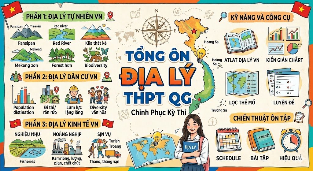 Tổng ôn Địa Lý THPT QG